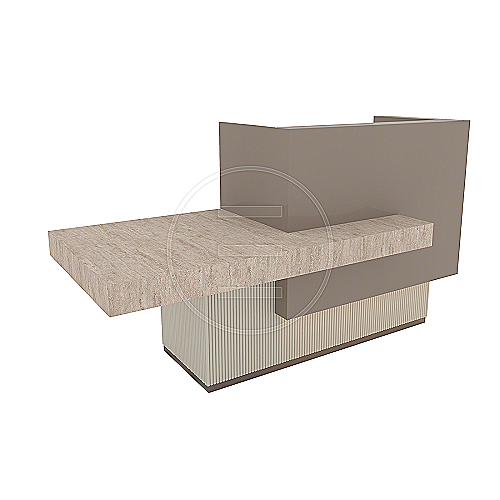 Moderna recepcijska miza Terra Desk z lesenimi profili WES