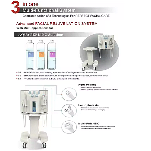 Majhna kozmetična naprava za piling za hidrafacial in anti-aging tretmaje obraza