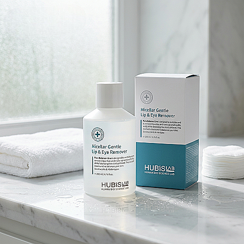Nežna micelarna krema za odstranjevanje ličil z ustnic in oči Pure Balance (200 ml) - Kozmetika za obraz, Hubislab, linija Pure Balance