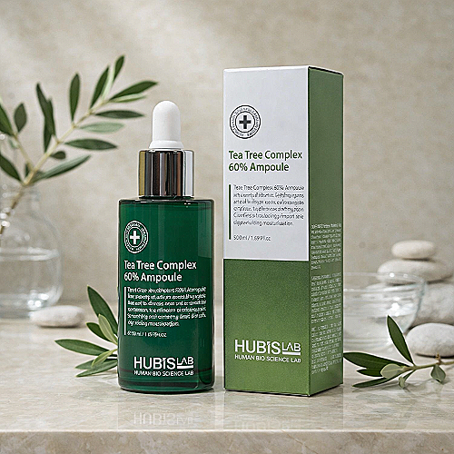 Ampula s kompleksom čajevca 60 % (50 ml) - Kozmetika za obraz, Hubislab, linija A.C. Clearing Line