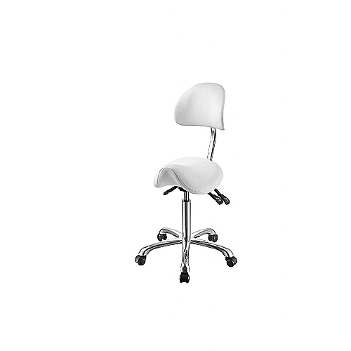 Ergonomski kozmetični delovni stol NOBLE s kromiranim podnožjem