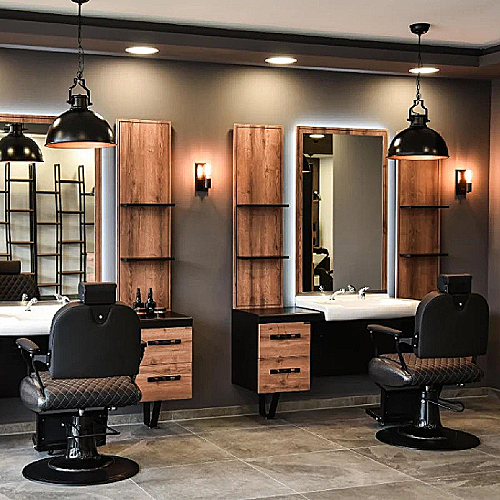 Ogledalo z delovno postajo Ceramix Barber Ogledalo z delovno postajo Ceramix Barber - Oprema za frizerske salone, Moške delovne postaje