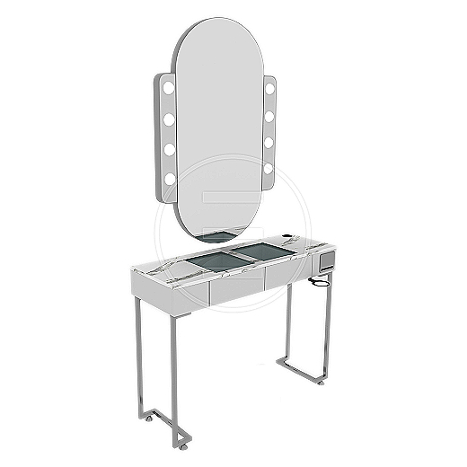 Ogledalo z delovno postajo Glam Make Up NK